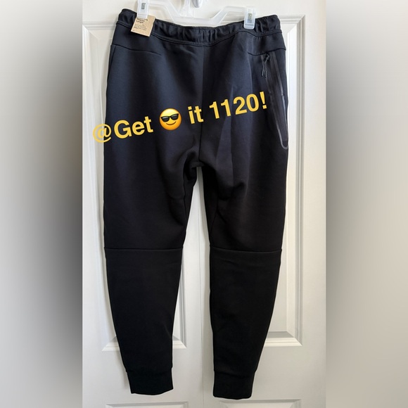 Nike Tech Men's Fleece Joggers Size L Black CU4495-010 - Picture 6 of 15